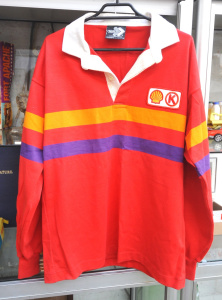 Lot 18 - Vintage Circle K Convenience store Clerks Rugby Top - Peerless label, L