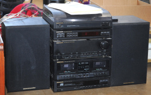 Lot 45 - Vintage Marantz Stereo System incl Pair of Speakers, Turntable, Amplifi