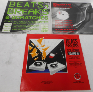Lot 60 - Set Vinyl LP Records - Beats, Breaks & Scratches Vol 1, 2 & 3,