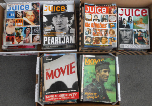 Lot 81 - 3 x Boxes Pop Culture Magazines, Juice (nineties and Noughties), The Mo