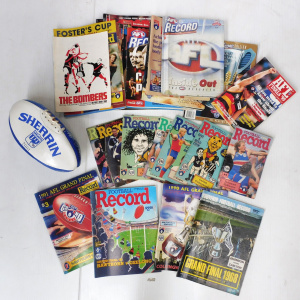 Lot 89 - Group lot of vintage Football records inc Grand Final 1968, 89, 90, Nor