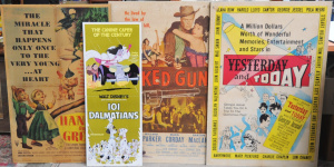 Lot 133 - 4 x vintage Block Mounted Movie Posters - 1 sheets for Hansel & G