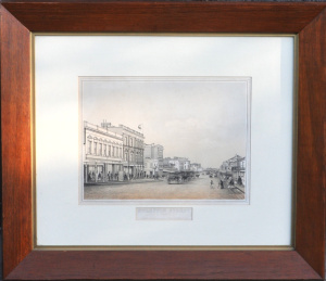 Lot 134 - Francois Cogne (1829-1883) Framed Colour Lithograph - Swanston Street
