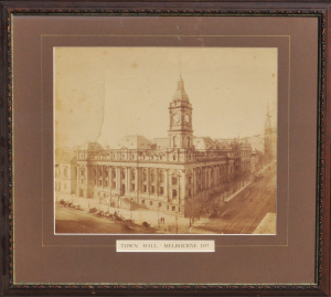 Lot 135 - Photographer Unknown - Framed c1885 Photograph - Town Hall Melbourne,