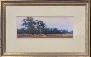 Lot 166 - Clive Ducker (Active c1980-90s) Gilt framed Oil painting under Glass -