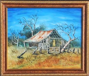 Lot 168 - Gwen Clarke (1938 - ) Framed Oil Painting - The Old Barn - signed &
