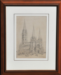 Lot 171 - Cyril Dillon (1880-1970) Framed Pencil Drawing - St Pauls Cathedral, M