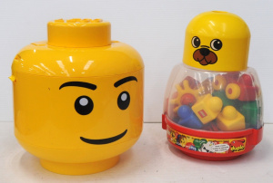 Lot 180 - 2 x LEGO & Duplo Items incl LEGO Sort and Store Head & LEGO DU