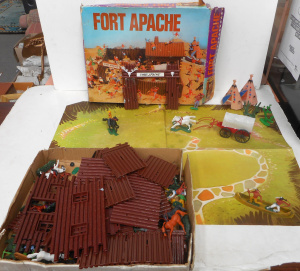 Lot 189 - Vintage 1950s Fort Apache Toy Set by Marx in Box