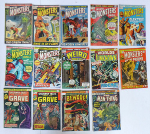Lot 200 - Grou p lot - vintage 1970s Marvel Horror Comic Books - Where Monsters