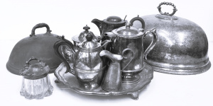Lot 229 - Large group lot - Classical EPNS - Food domes, Teapots, Coffee pots, t