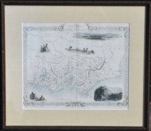 Lot 304 - C1851 Framed Engraved Map - Victoria or Port Phillip - Engraved by Joh