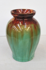 Lot 323 - 1930s Cornwells of Brunswick Australian Pottery Large Vase - green wi