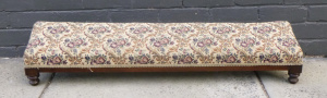 Lot 5 - Vintage Fire Fender Stool, floral upholstery - approx 114cm L