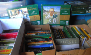 Lot 40 - 3 x Boxes Cricket books, incl whose who Test cricketers, Test Match Gro