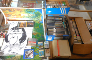 Lot 52 - Mixed Group lot CDs, Cassettes, Posters & Marantz Stereo AV Receive