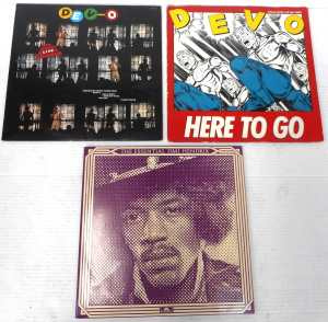 Lot 72 - 3 x Vinyl LP Records, incl The Essential Jimi Hendrix double LP, 2 x De