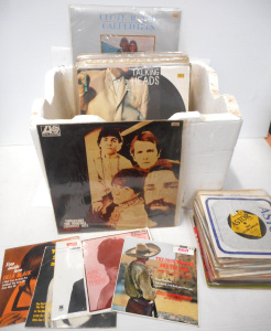 Lot 95 - Box Vinyl Records - LP, EP and 45s - Talking Heads, Max Merritt, The Go