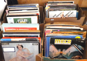 Lot 100 - 4 x Boxes Mixed Vintage Vinyl LP Records - incl Sets, Jane Fonda's Wor