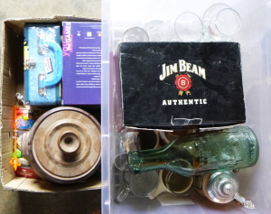 Lot 111 - 2 x Boxes Bar & other Items - incl Beer Steins, Whiskey Glasses, S