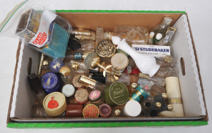 Lot 128 - Box Lot of Vintage Perfume Bottles & Other Beauty Items incl Face