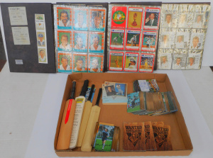 Lot 184 - 3 x Folders of Cricket Cards - Scanlons, Milo Stickers, WSC, Bushrange