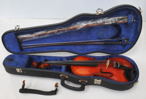 Lot 202 - Vintage 1980s Cased KISO SUZUKI Violin Copy of a Antonius Stradivarius