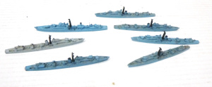 Lot 228 - Group Vintage Tri-ang Navy Diecast Models - incl HMAS Tobruk M782, HMA