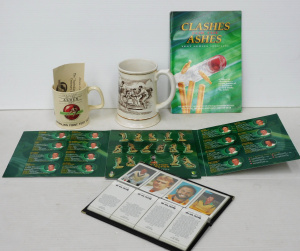 Lot 253 - Group lot of Cricket ephemera & ceramics inc1982 - 83 Album JVC s