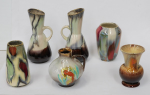 Lot 280 - Group lot Mid Century West German Lustre Vases - Various Sizes all wi