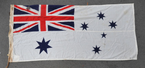 Lot 282 - 1981 Royal Australian Navy White Ensign Flag - approx 2m L
