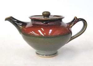 Lot 330 - Arnaud Barraud Australian Studio Pottery Teapot - Earthy toned Glazes,