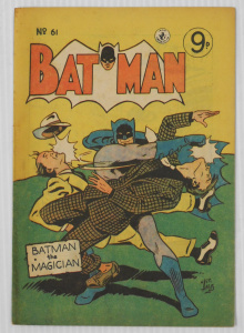Lot 372 - Vintage Australian Batman Comic No 61 c1955 pub Colour Comics Pty Ltd