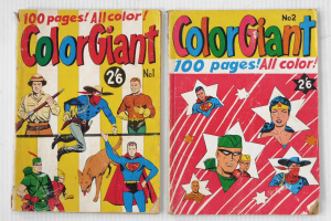 Lot 374 - 2 x Vintage Australian Comics - Colour Giant No 1 & 2 pub Colour
