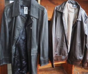 Lot 16 - 2 x Vintage Leather Jackets - incl Men's Brown Leather Jacket & Lad