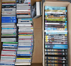 Lot 47 - 2 x Boxes CDs & DVDs inc Classical, pop, etc