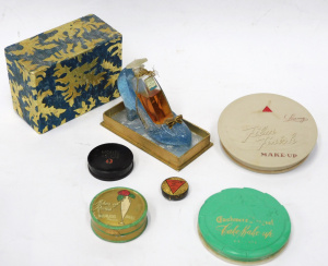 Lot 57 - Group lot Vintage Ladies Toiletries inc Paris de Coty Perfume with shoe