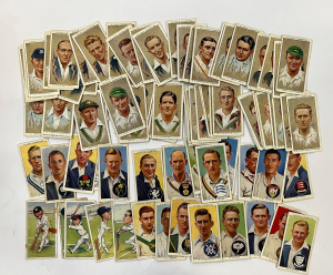 Lot 63 - Lge Group Players Cricket cigarette cards - 1934, 1938 & Caricature