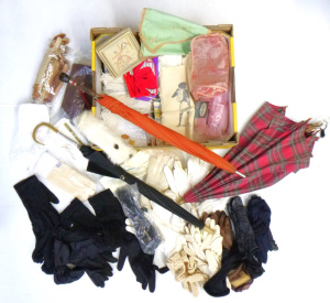 Lot 77 - Group lot of Ladies Vintage Accessories inc, large quantity of gloves -