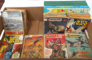 Lot 143 - Box Vintage War-related Pocket comics (some in poor condition), plus B