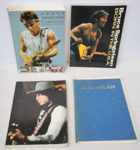 Lot 146 - 4 x Bob Dylan & Bruce Springsteen Music Books incl Born in The USA