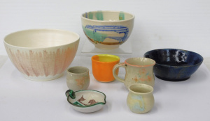 Lot 156 - Group lot of Australian Pottery inc Charles Wilton cream Glaze bowl wi