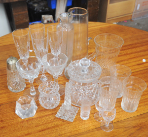 Lot 160 - Group lot - Vintage Cut Glass, Crystal, Art Glass, etc - Sets & Pa