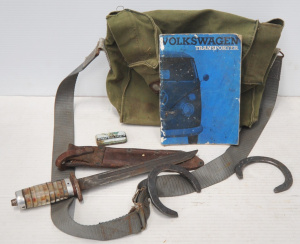 Lot 165 - Small Lot of Blokey Items incl Knife Converted From Bayonet, Volkswage
