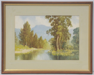Lot 176 - Gerald George Ansdell (1880-1972) Framed Watercolour - River Scene - s