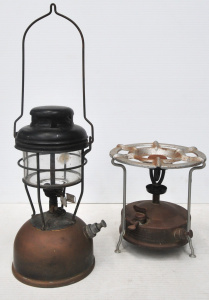 Lot 195 - 2 x Pces incl Vintage Tilley Lamp & Primus SVEA Stove