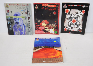 Lot 214 - 4 x Red Hot Chilli Peppers Guitar Tablature Books incl Californication