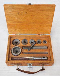 Lot 218 - Vintage Boxed Formet brand Metal Tool set - poss for Hole Cutting
