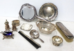 Lot 270 - Group lot of mostly Continental Silver Plated items inc, Swedish AlenS