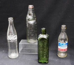 Lot 275 - 4 x Vintage Bottles inc R Harrison Fitzroy Cod Bottle, Aromatic Schnap